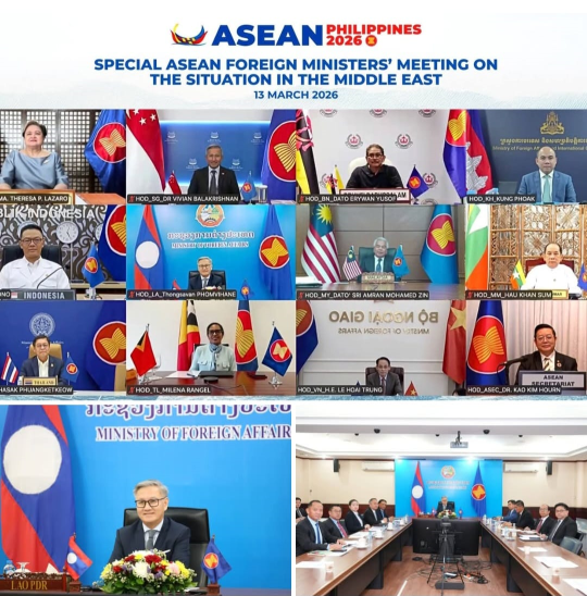 Lao Foreign Minister Attends Special ASEAN Meeting on Middle East